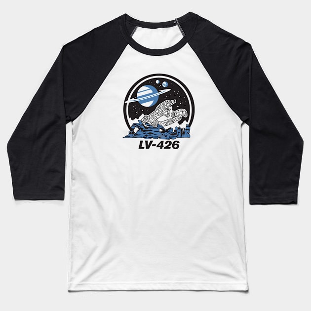 LV 426 Derelict Spacecraft Vacation Parody Baseball T-Shirt by ObiPatricKenobi